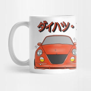 Red Daihatsu Copen & Maneki-Neko Mug